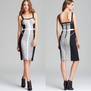 Rebecca Minkoff long Clarissa dress silver black 4